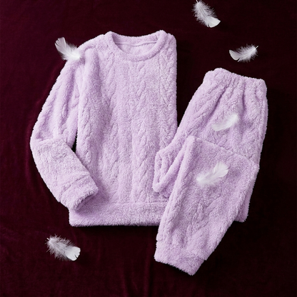 Avenzo Cosy Pyjama Set in soft lilac, top and matching trousers